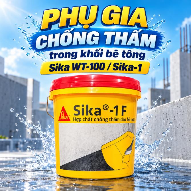 Phụ gia chống thấm trong khối bê tông Sika WT-100 / Sika-1