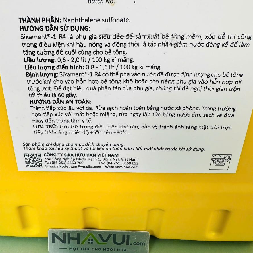 Phụ gia giảm nước cao và chậm đông kết Sikament®-1 R4
