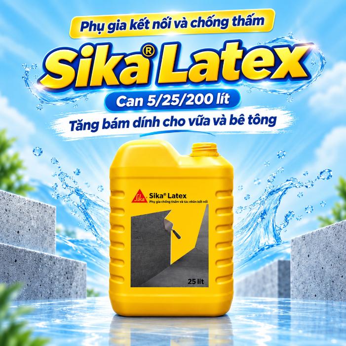 Phụ gia kết nối & chống thấm Sika Latex
