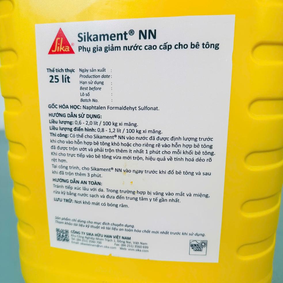 Phụ gia siêu hóa dẻo giảm nước cao Sikament® NN 25L