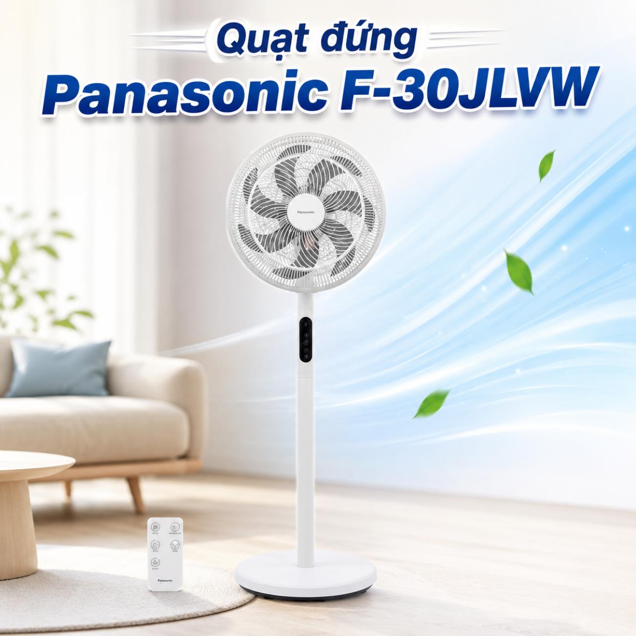 Quạt đứng Panasonic F-30JLVW / F-30JLVG 20W 7 cánh đường kính 30cm có remote