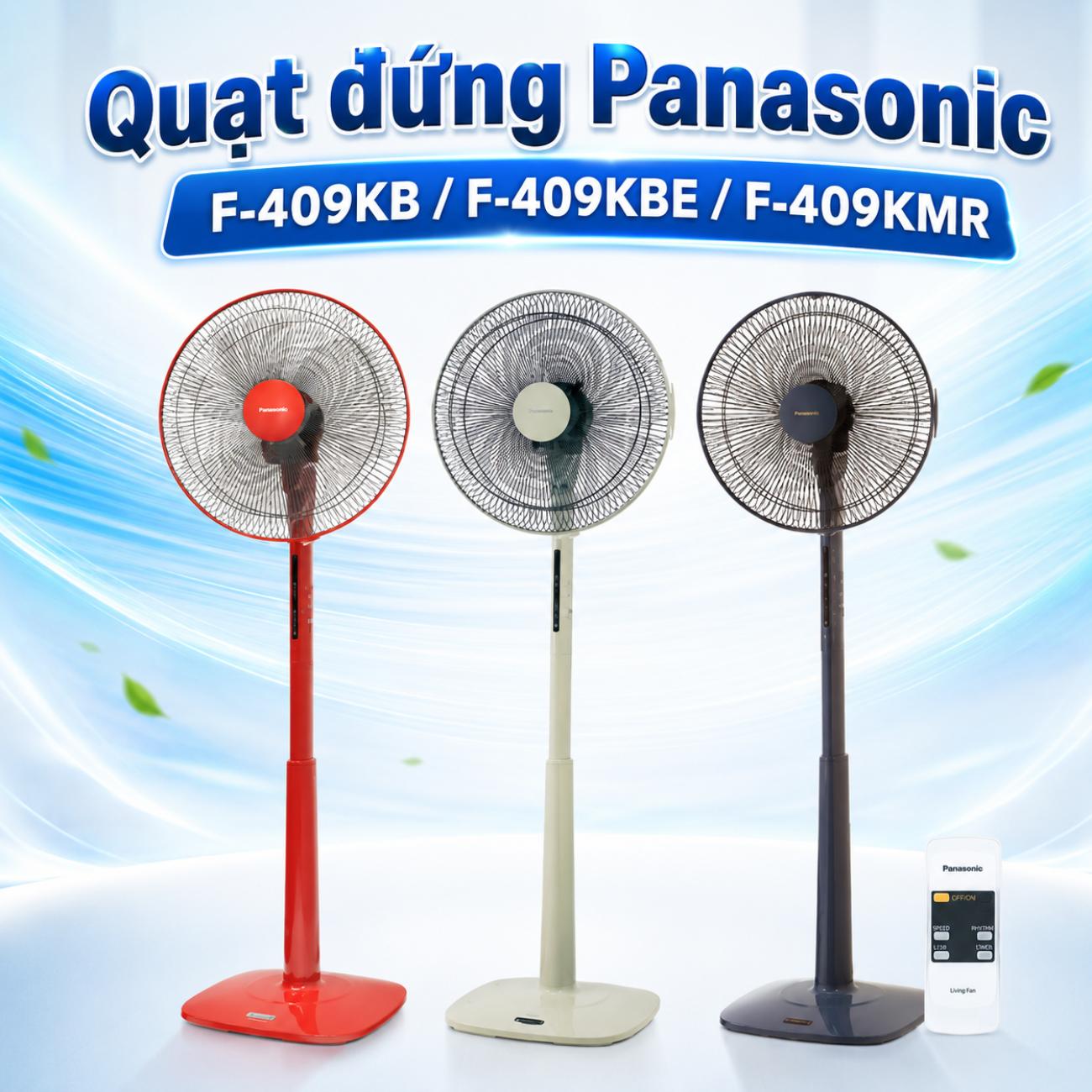 Quạt đứng Panasonic F-409KB / F-409KBE / F-409KMR 51W đường kính 40cm có remote