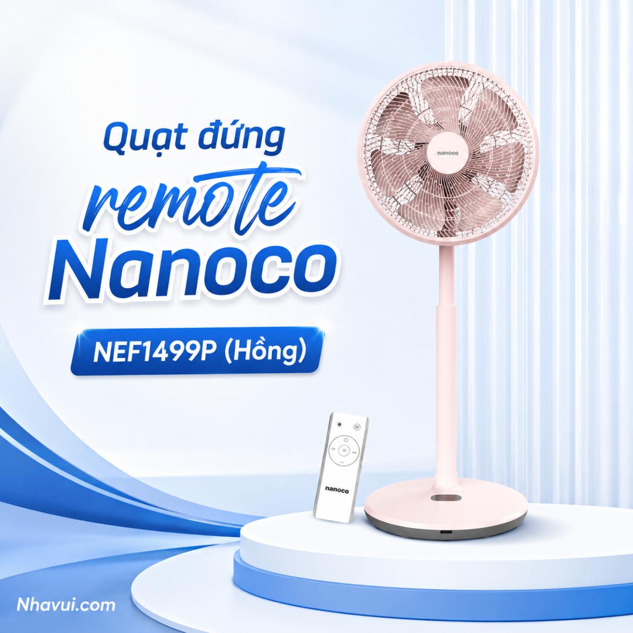 Quạt đứng remote Nanoco NEF1499 động cơ BLDC 30W