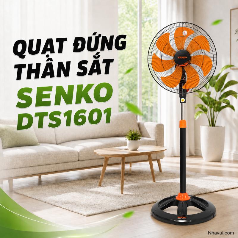 Quạt đứng thân sắt Senko DTS1601 7 cánh 39cm