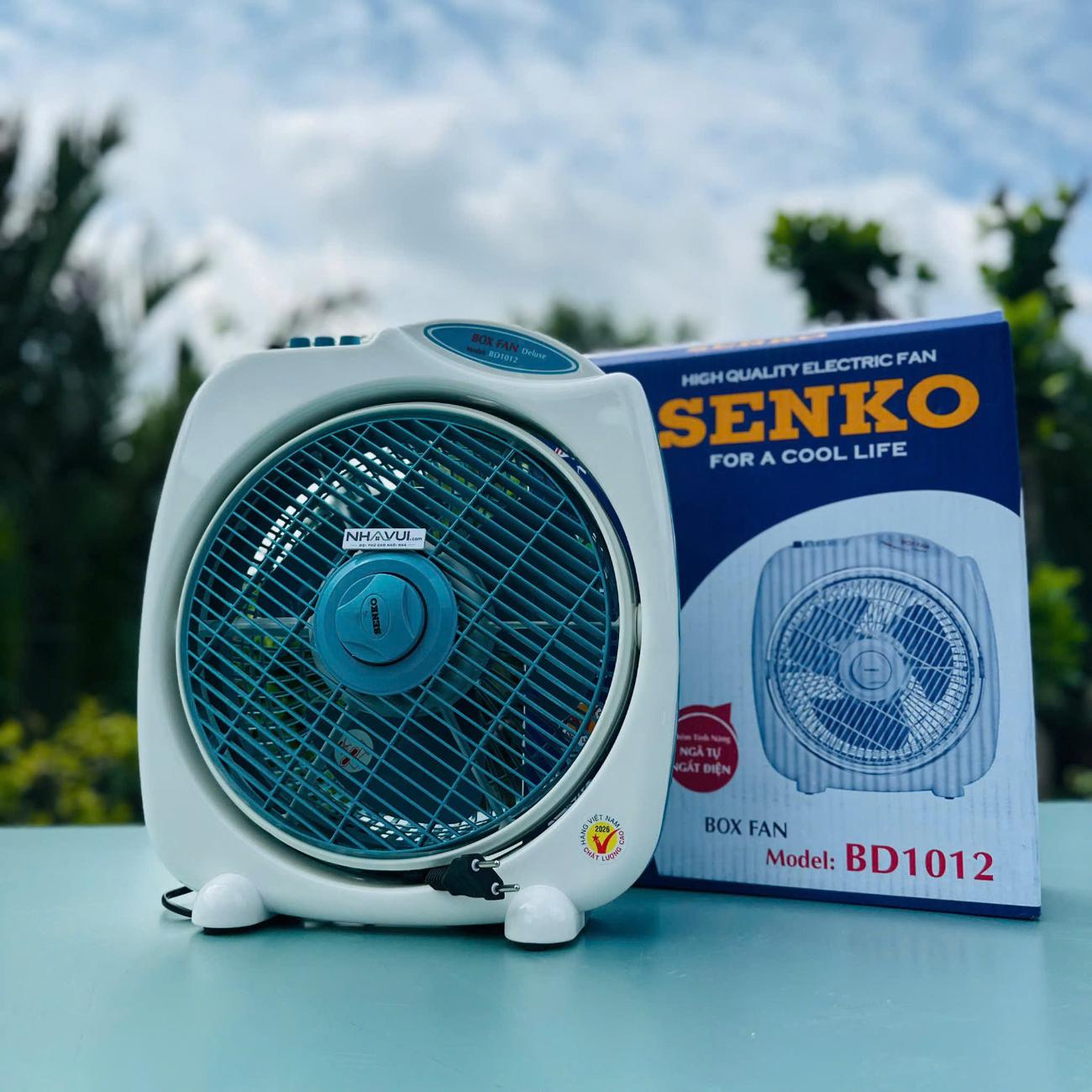 Quạt hộp Senko BD1012 40W 3 cánh màu Kem Môn, Kem Cốm, Kem Xám