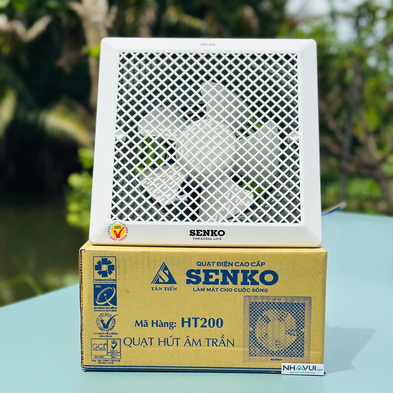 Quạt hút âm trần Senko HT200 35W 1 chiều màu trắng