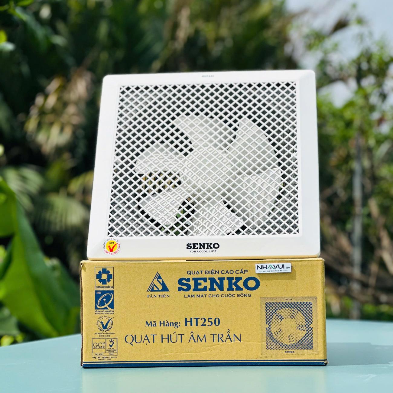 Quạt hút âm trần Senko HT250 40W 1 chiều màu trắng