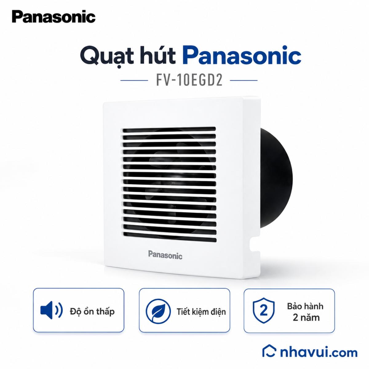 Quạt hút gắn tường Panasonic FV-15EGD2 220V 5.7W 170CMH độ ồn thấp