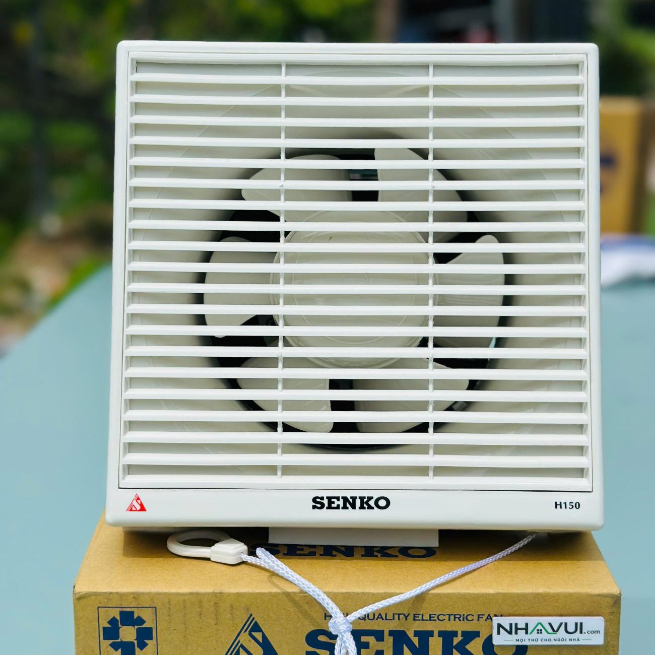 Quạt hút Senko H150 30W 2 chiều cánh 15cm khung âm tường 200x200mm