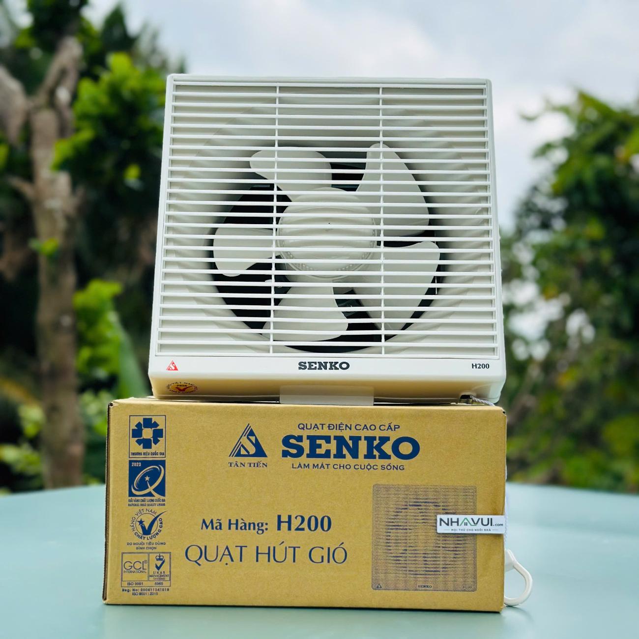 Quạt hút Senko H200 35W 2 chiều khung âm tường 250x250mm