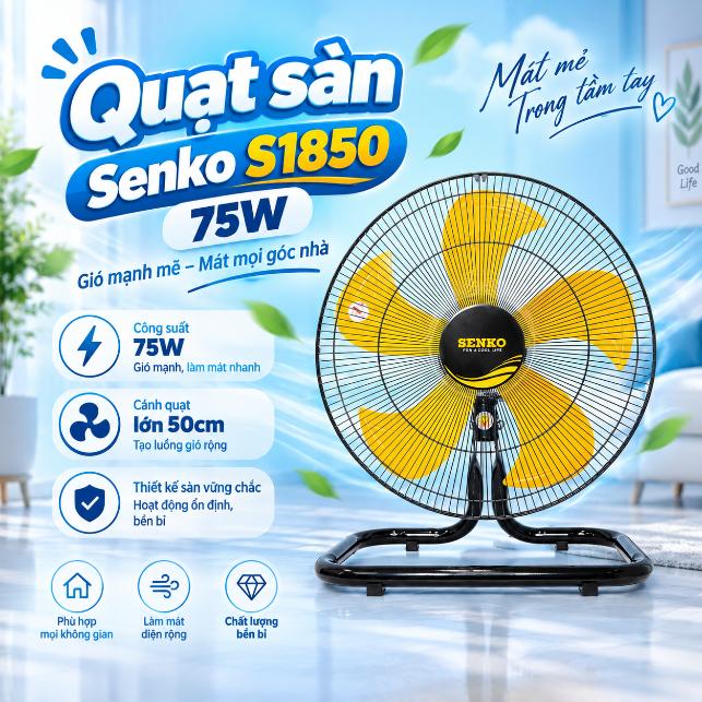 Quạt sàn Senko S1850 – 75W