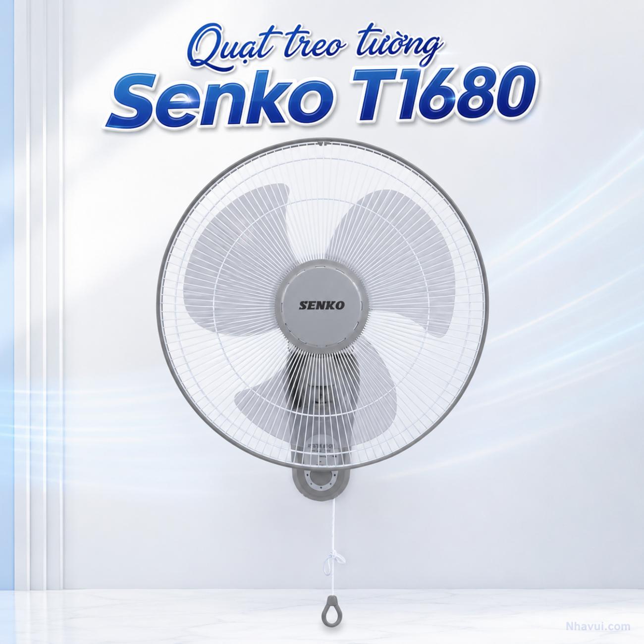 Quạt treo tường 1 dây Senko T1680 47W 3 tốc độ gió