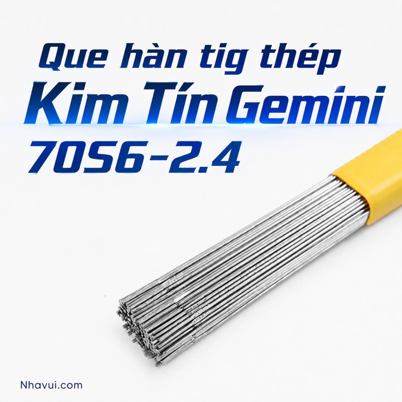 Que hàn TIG thép Gemini ER70S-6 đường kính 2.4mm