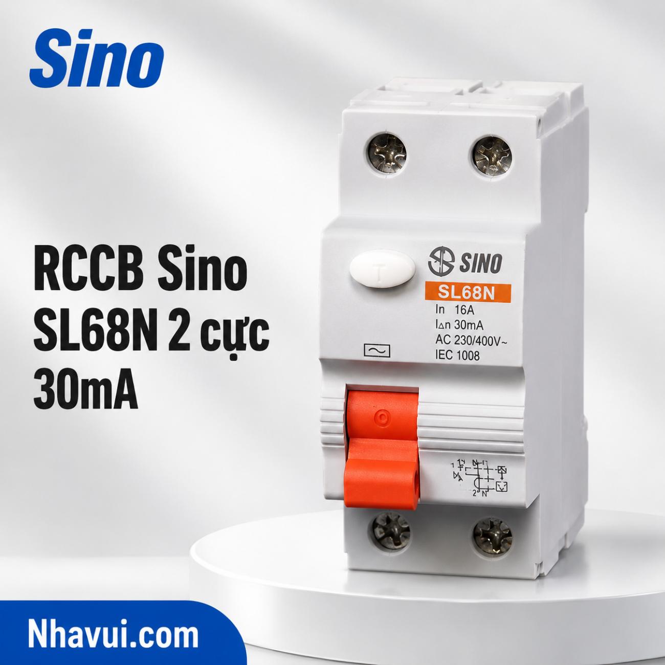 RCCB Sino SL68N 2 cực 30mA