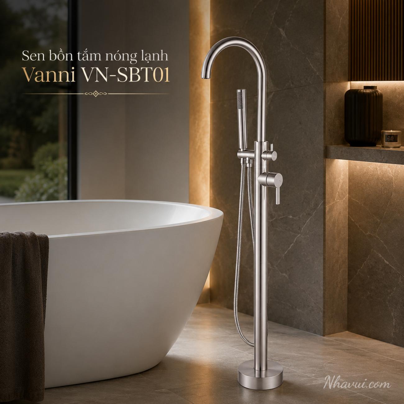 Sen bồn tắm nóng lạnh Vanni VN-SBT01 inox 304 mờ