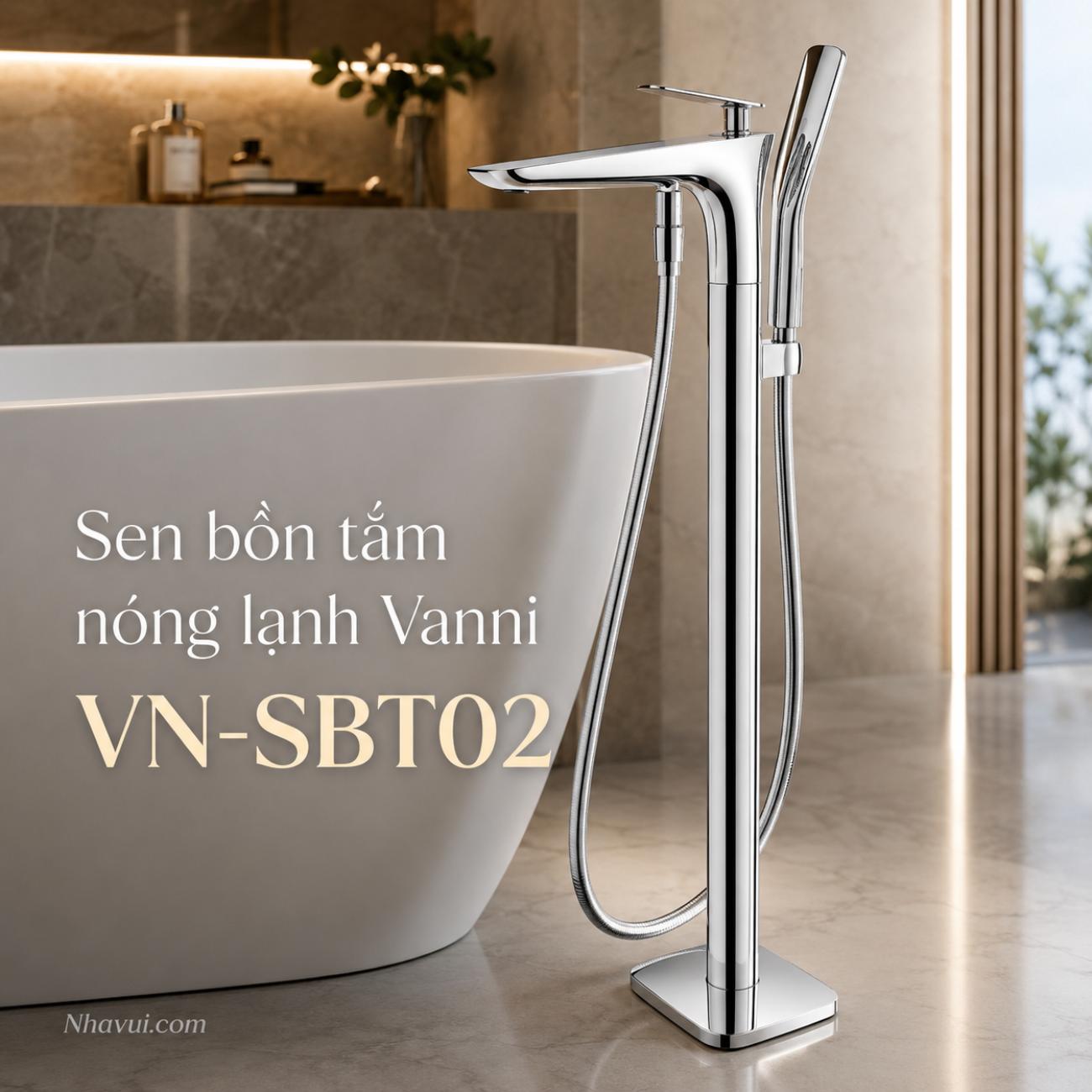 Sen bồn tắm nóng lạnh Vanni VN-SBT02 đồng thau mạ crome