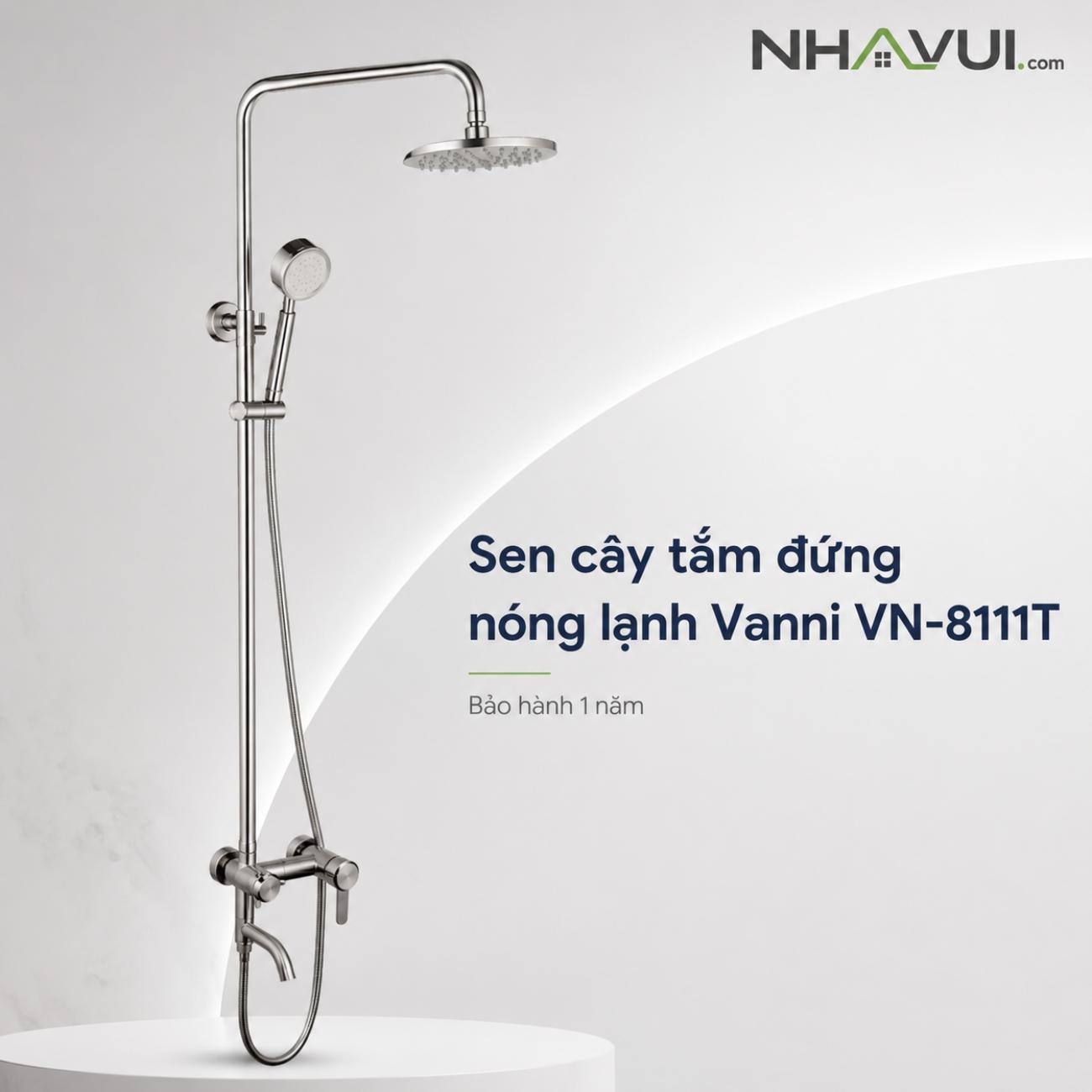 Sen cây tắm đứng nóng lạnh Vanni VN-8111T 3 chế độ inox 304