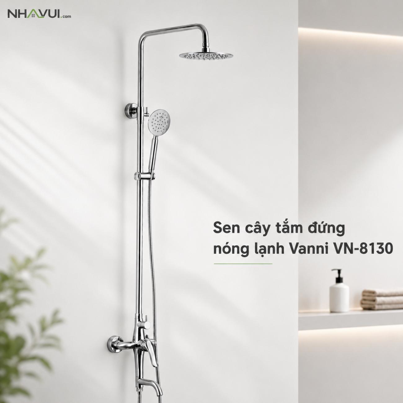 Sen cây tắm đứng nóng lạnh Vanni VN-8130 3 chế độ inox SUS304