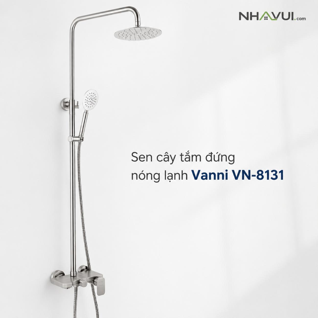 Sen cây tắm đứng nóng lạnh Vanni VN-8131 3 chế độ inox SUS304