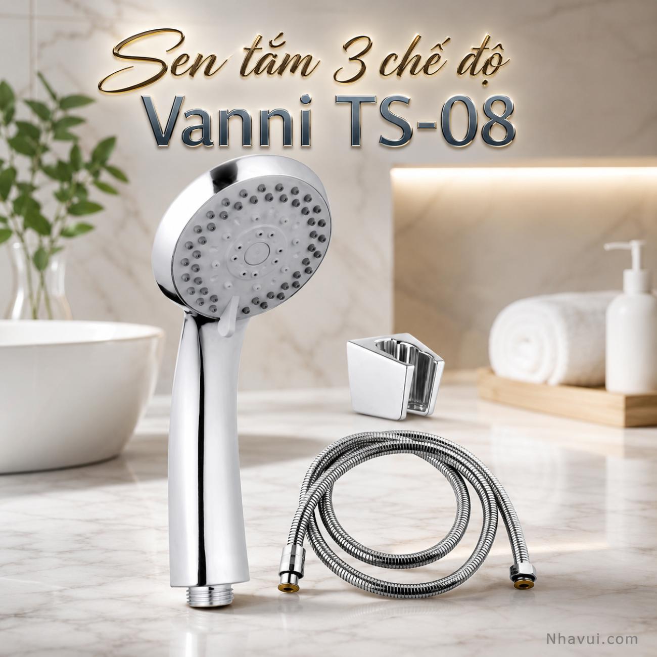 Sen tắm 3 chế độ Vanni TS-08 ABS mạ crome