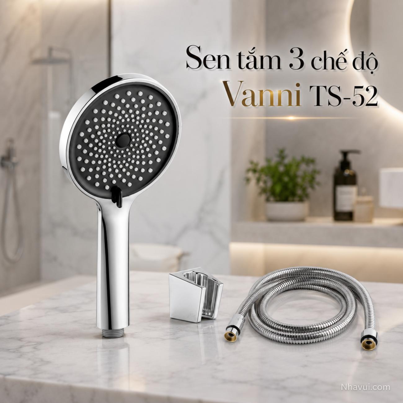 Sen tắm 3 chế độ Vanni TS-52 nhựa ABS tay mạ crome
