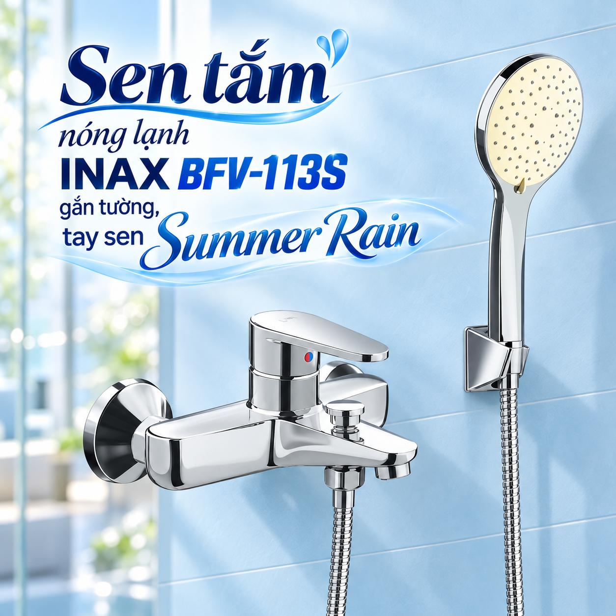 Sen tắm nóng lạnh gắn tường INAX BFV-113S