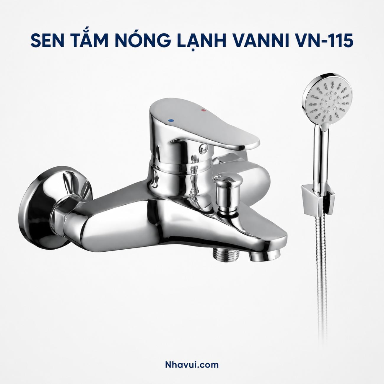 Sen tắm nóng lạnh Vanni VN-115 đồng thau mạ crome