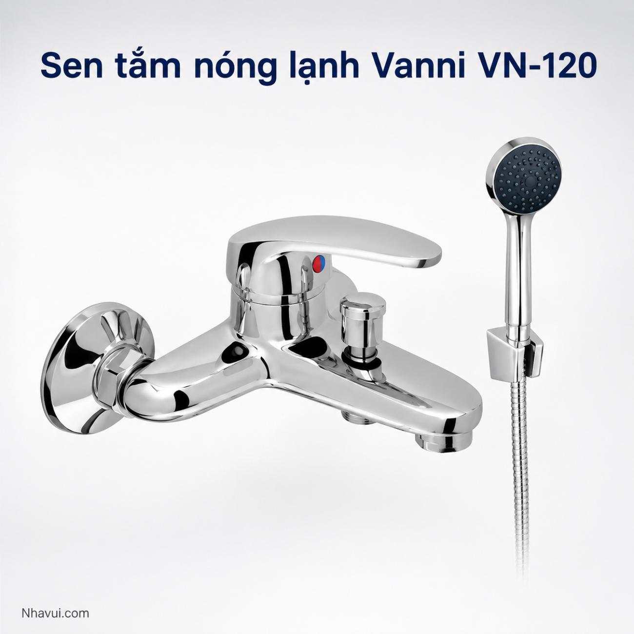 Sen tắm nóng lạnh Vanni VN-120 đồng thau mạ crome