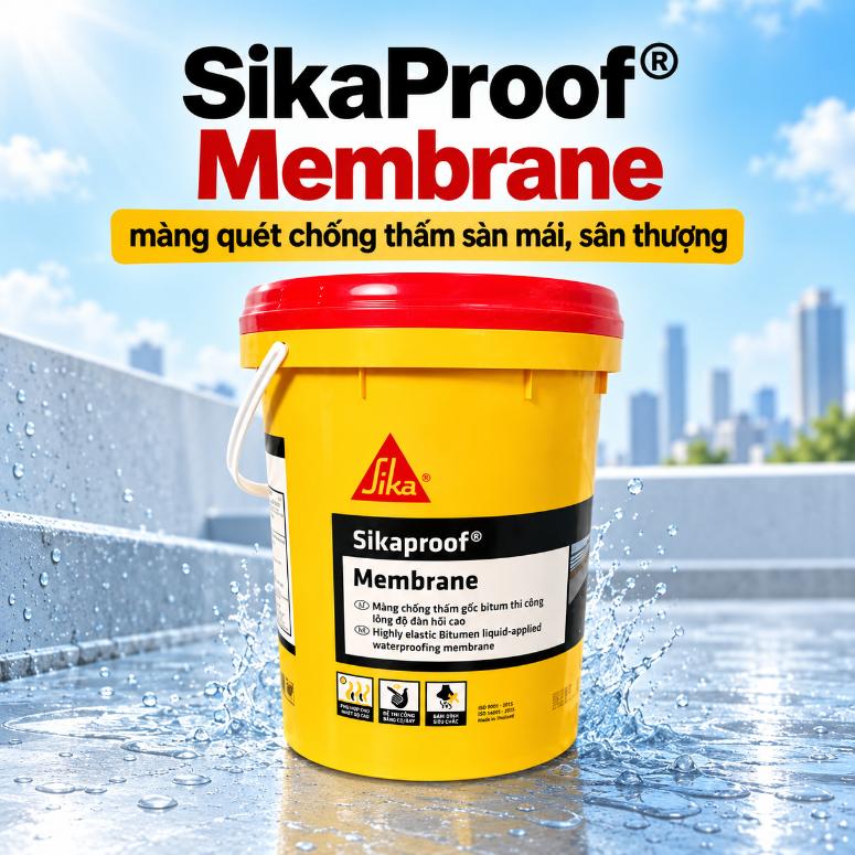 SikaProof® Membrane màng quét chống thấm sàn mái, sân thượng