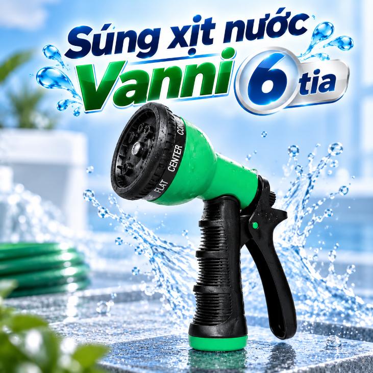 Súng xịt nước Vanni 6 tia