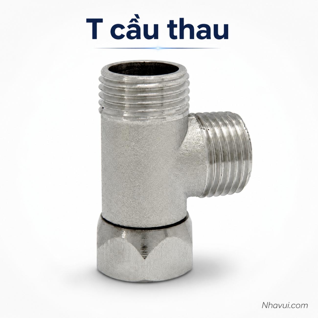 T cầu thau Vanni đồng thau mạ crome