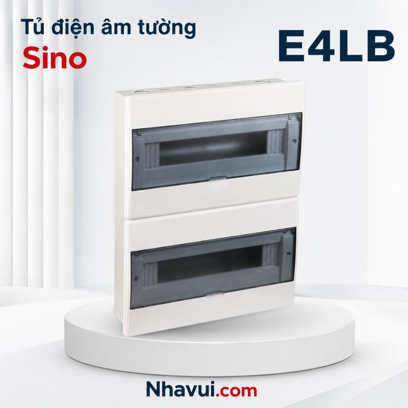 Tủ điện âm tường đế sắt Sino E4LB