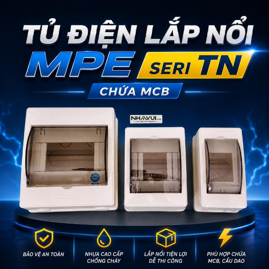 Tủ điện lắp nổi MPE Seri TN chứa MCB