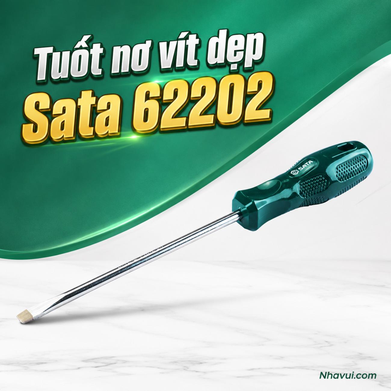 Tuốc nơ vít dẹp Sata 62202 kích thước 3.2x75mm