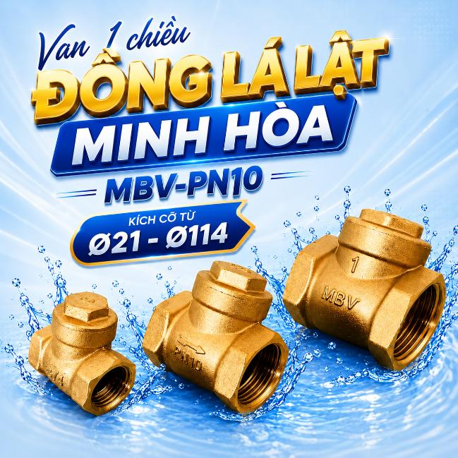 Van 1 chiều đồng lá lật Minh Hòa MBV-PN10