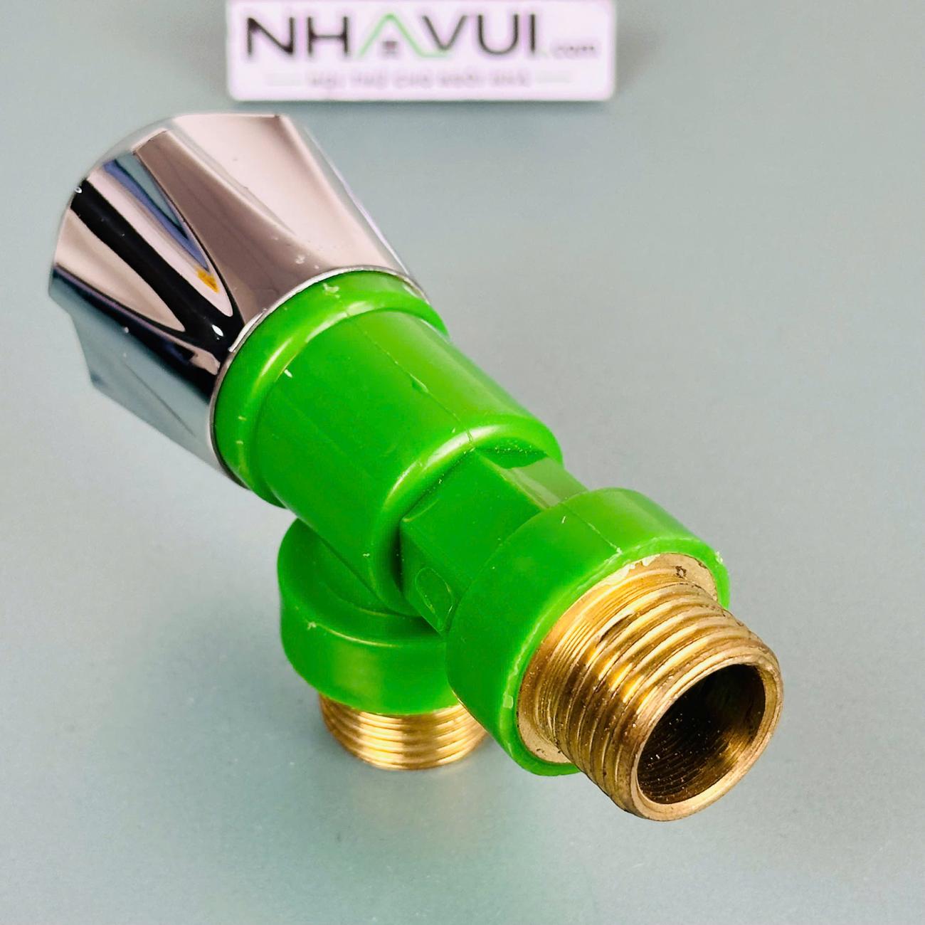 Van góc đôi 2 đầu ren ngoài – dùng khóa và điều khiển đường cấp nước