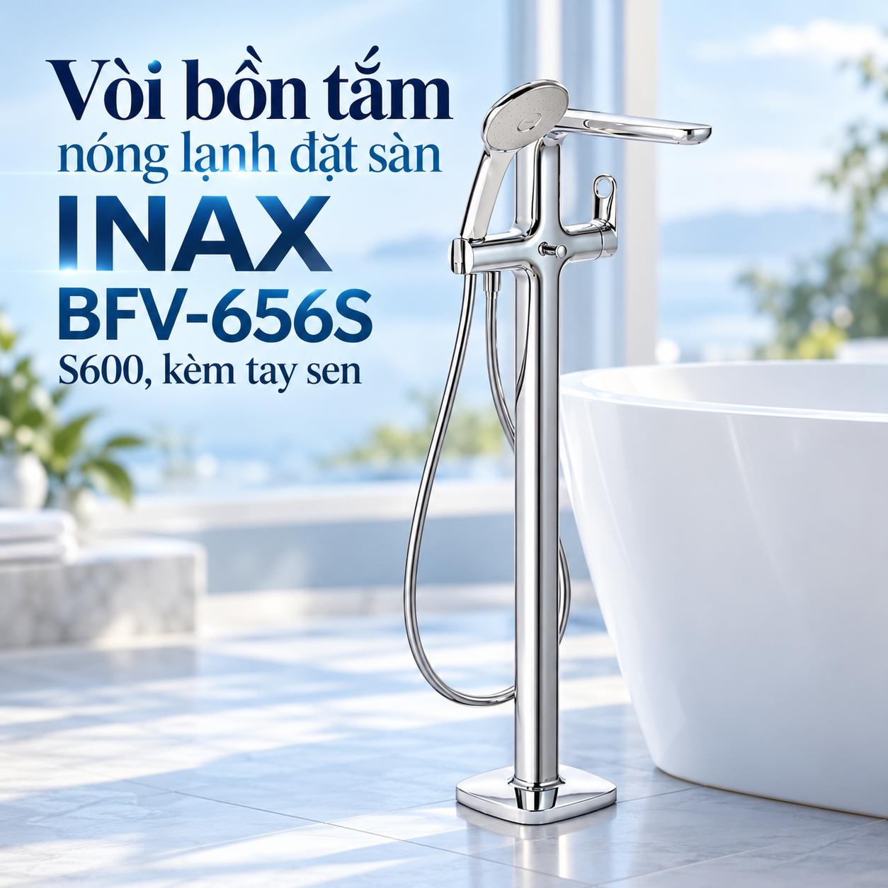 Vòi bồn tắm nóng lạnh đặt sàn INAX BFV-656S