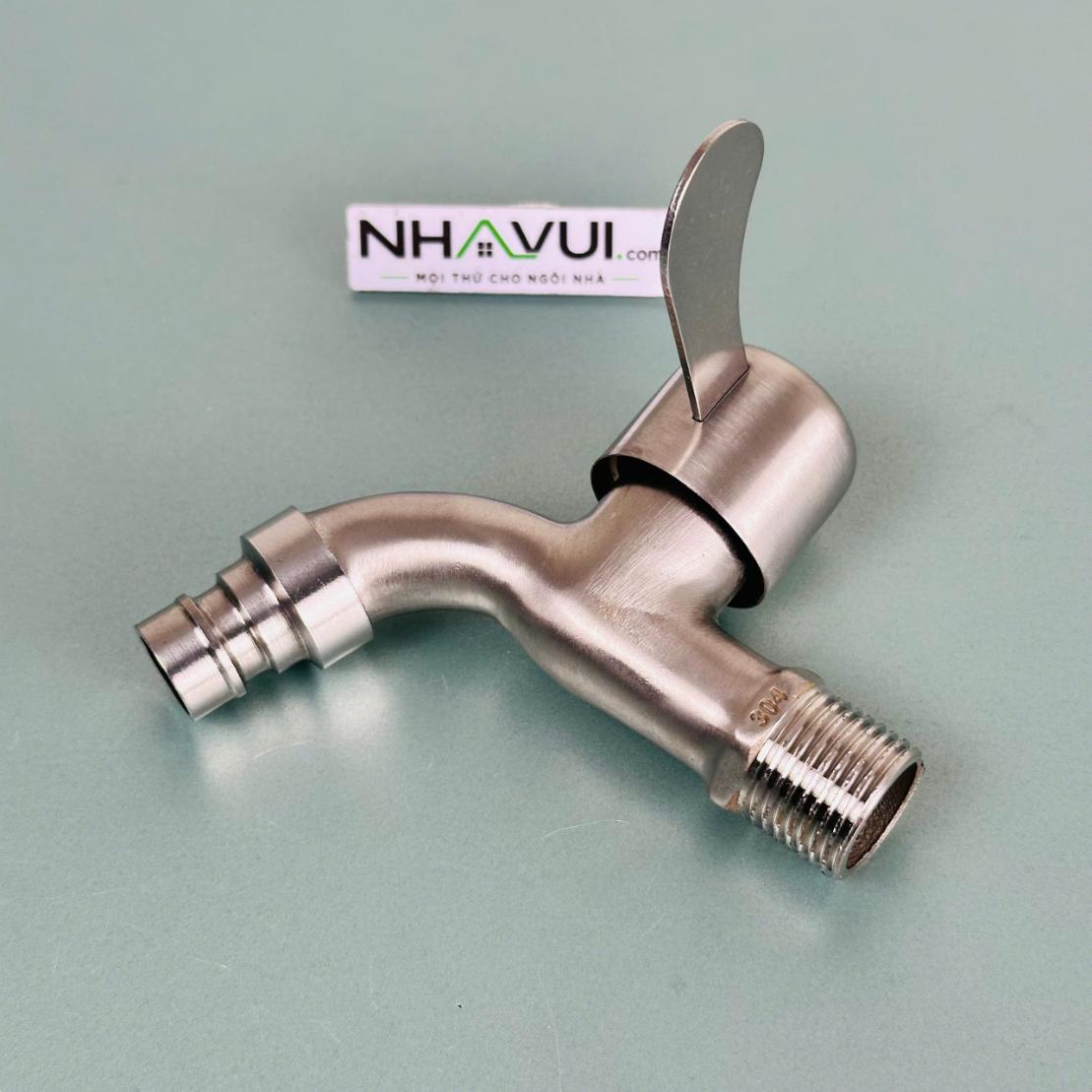 Vòi hồ inox 304 Luco ren 21mm