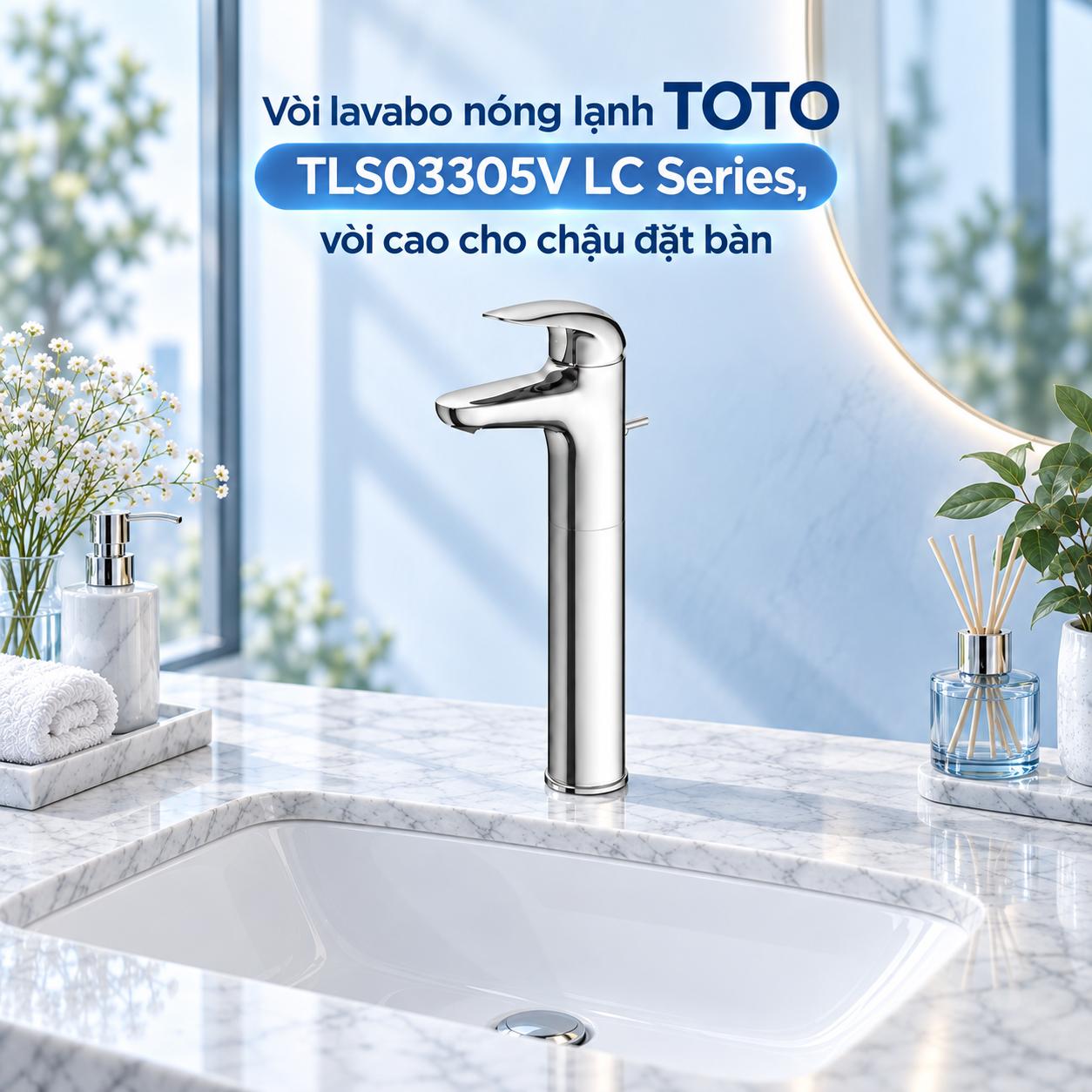 Vòi lavabo nóng lạnh TOTO TLS03305V LC Series
