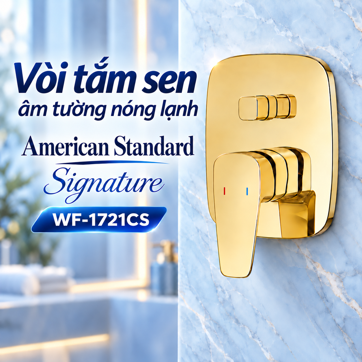 Vòi tắm sen âm tường nóng lạnh American Standard Signature WF-1721CS