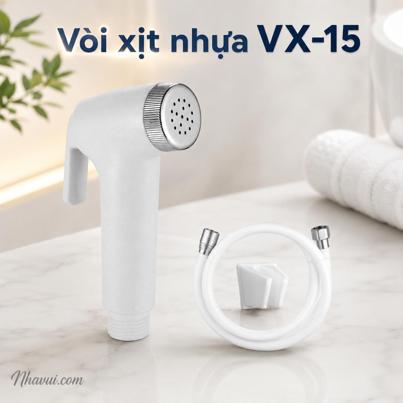 Vòi xịt nhựa Vanni VX-15 nhựa ABS màu trắng