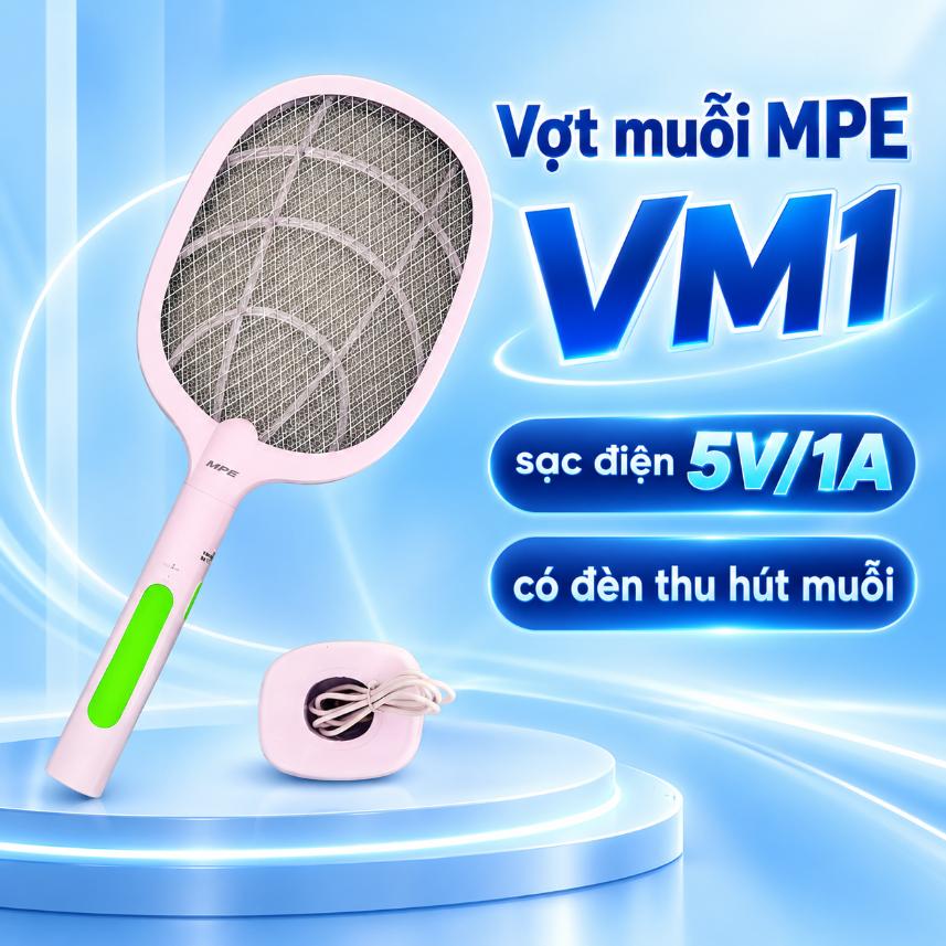Vợt muỗi MPE VM1 sạc điện 5V/1A có đèn thu hút muỗi