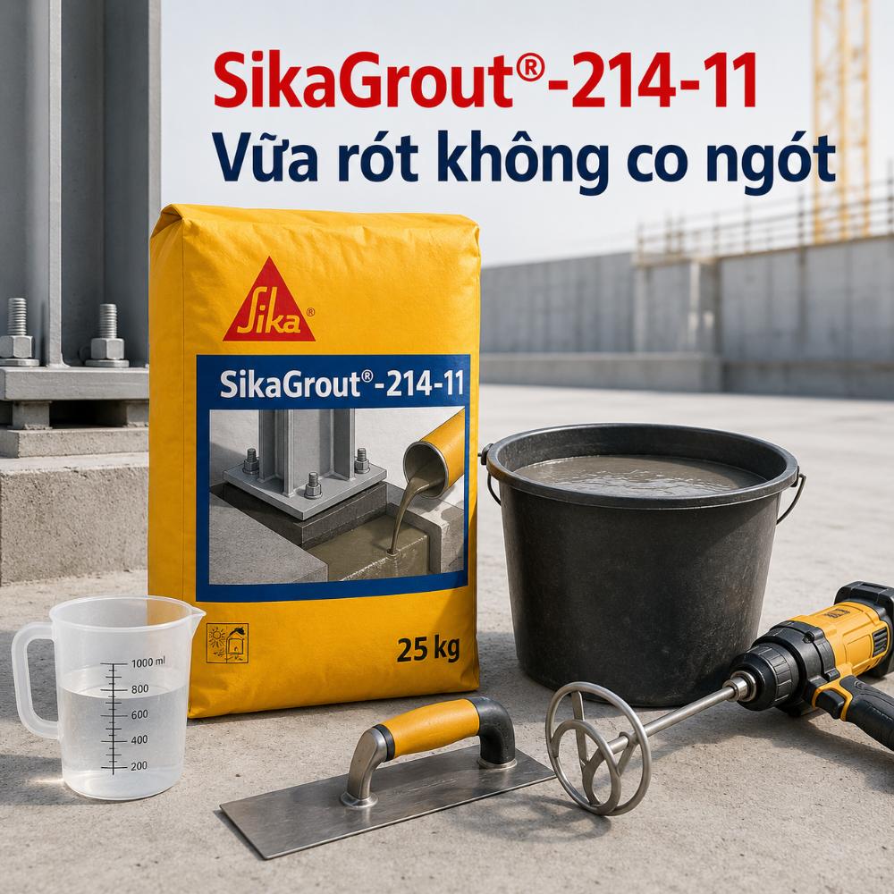 Vữa rót không co ngót Sika SikaGrout®-214-11 25kg