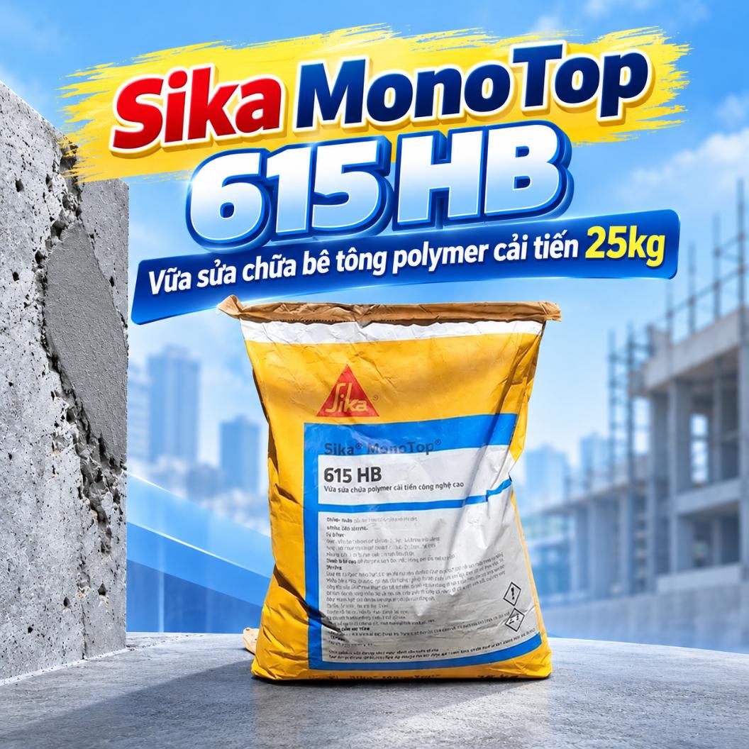 Vữa sửa chữa bê tông Sika MonoTop 615 HB