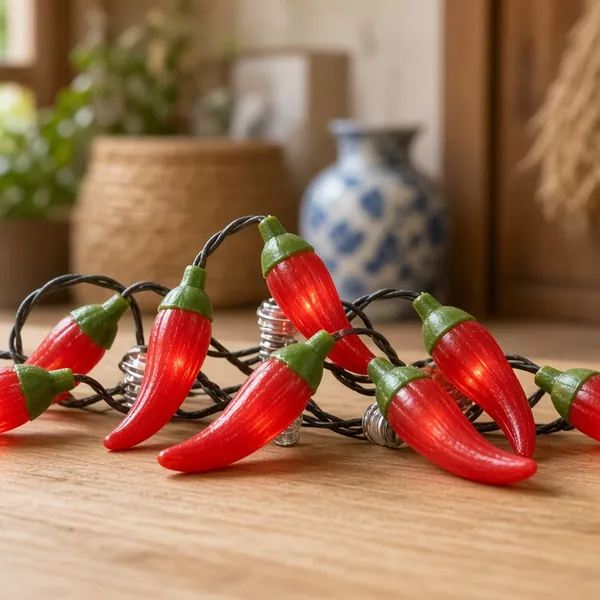 Đèn LED quả ớt cho bàn thờ, bàn Ông Địa – Thần Tài