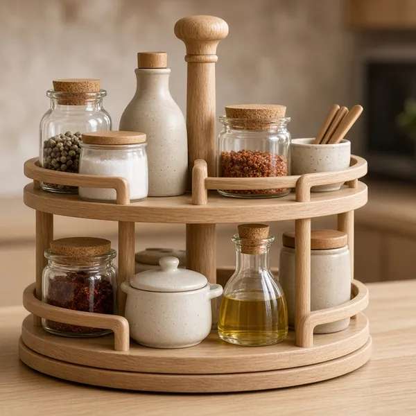 Kệ góc tủ bếp tối ưu không gian