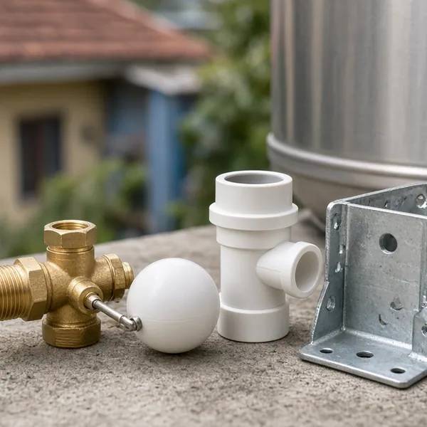 Phụ kiện bồn nước – Phao, van, co nối, ống xả, phụ kiện thay thế