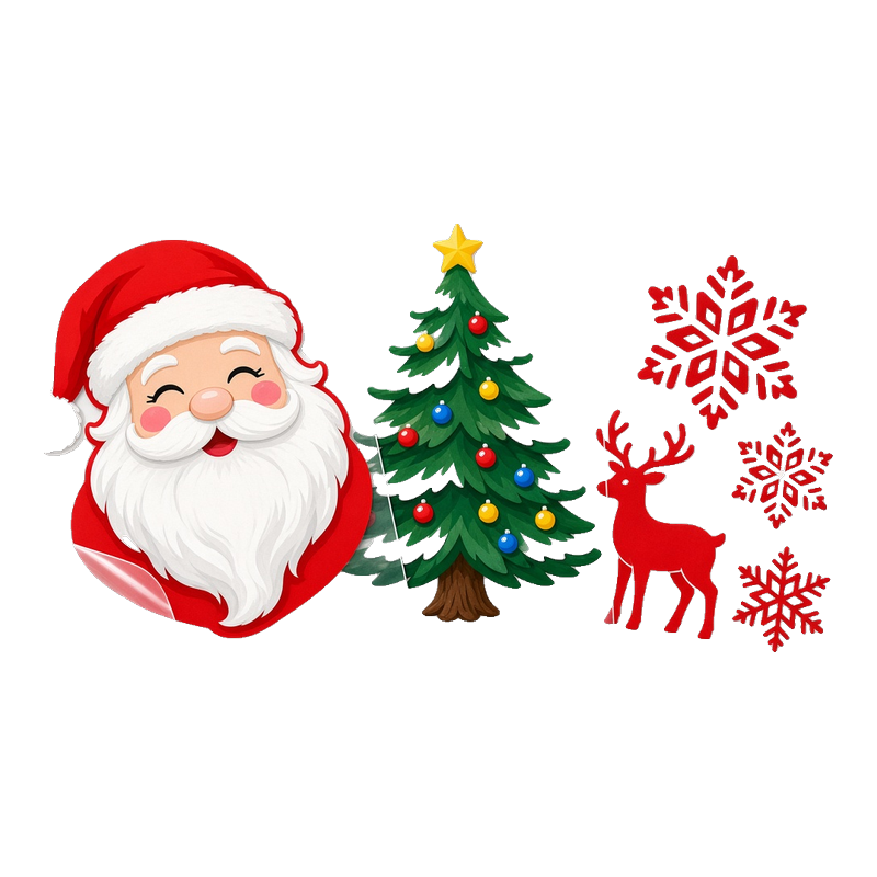 Sticker dán kính Noel