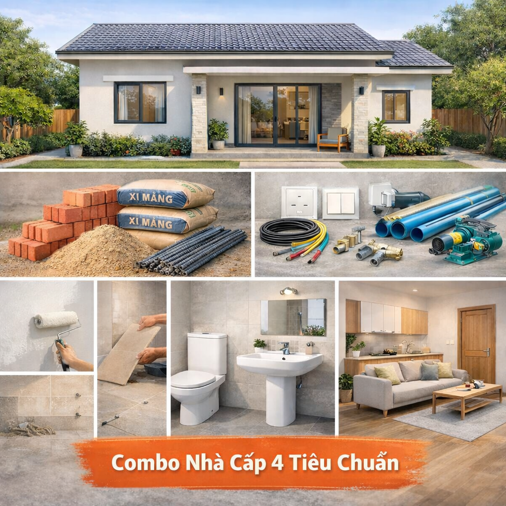 Combo nhà cấp 4 tiêu chuẩn: Lựa chọn tối ưu cho gia đình