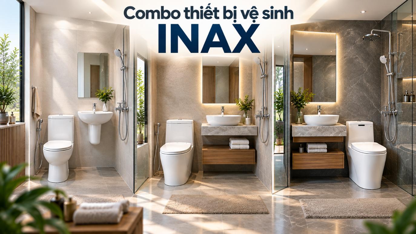 Combo thiết bị vệ sinh INAX cho nhà phố – Tiêu chuẩn, Khuyên dùng & Cao cấp
